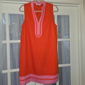 THML Orange Mini Dress with Pink Trim Detailing